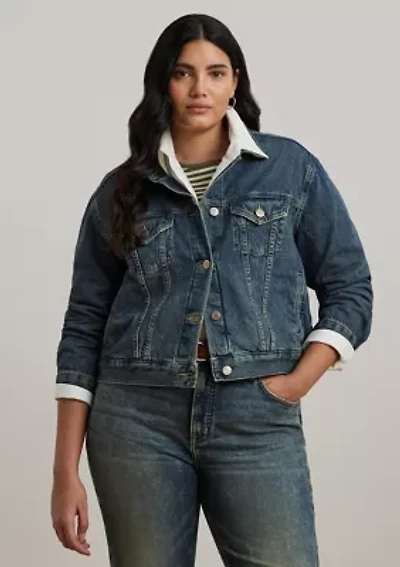 Plus Denim Trucker Jacket
