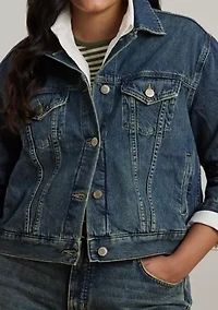 Plus Denim Trucker Jacket