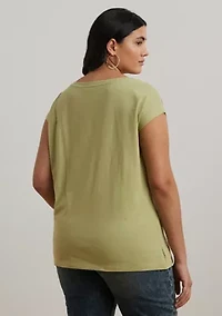 Plus Embroidered Jersey T-Shirt