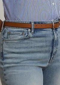 Plus High Rise Wide Leg Cropped Jeans