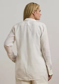 Plus Relaxed Fit Print Roll-Tab Sleeve Shirt