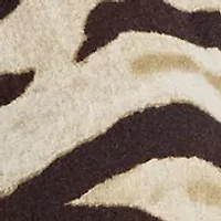 Plus Relaxed Fit Zebra-Print Linen Shirt