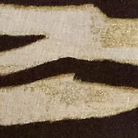 Plus Zebra-Print Linen Wide-Leg Pant