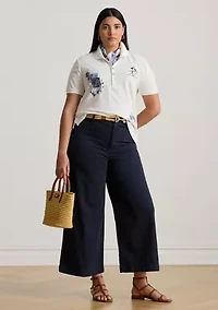 Women's Patchwork Piqué Polo Shirt