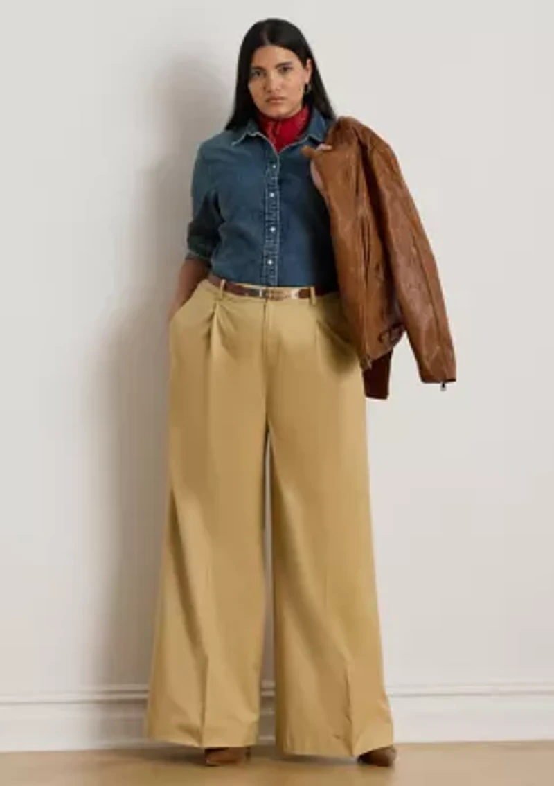 Plus Classic Fit Denim Shirt