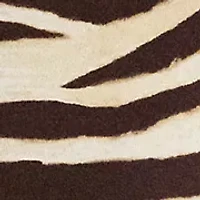 Plus Zebra Print Stretch Cotton Boat Neck T-Shirt