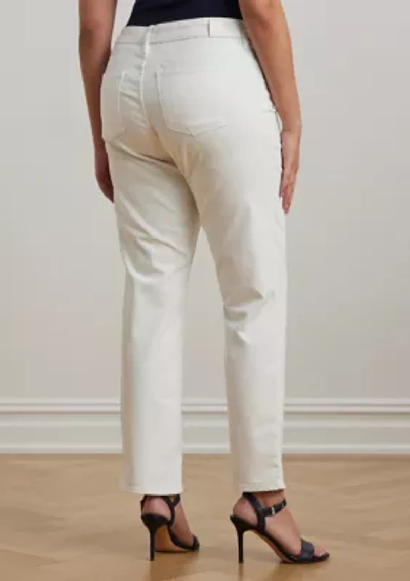 Plus Mid Rise Straight Jeans