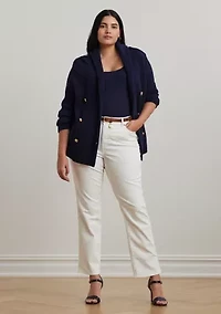 Plus Mid Rise Straight Jeans