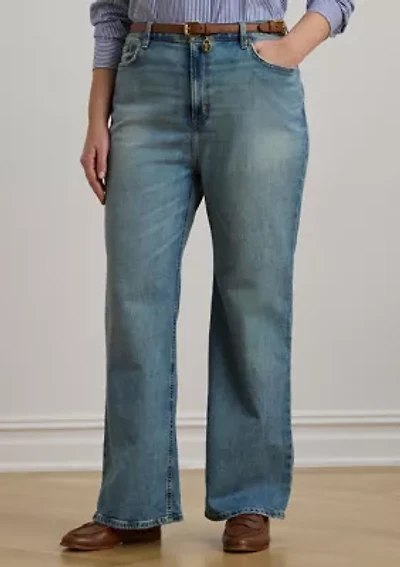 Plus High-Rise Wide-Leg Jeans