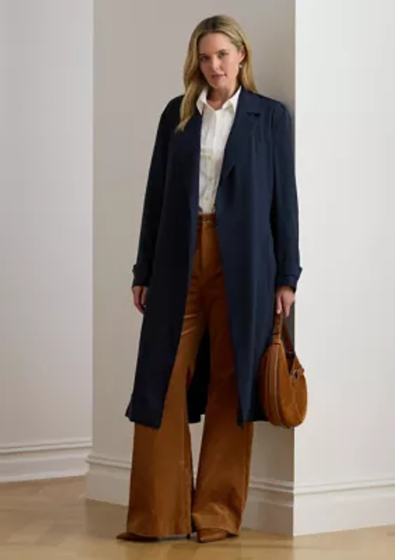 Double-Faced Georgette Wrap Coat