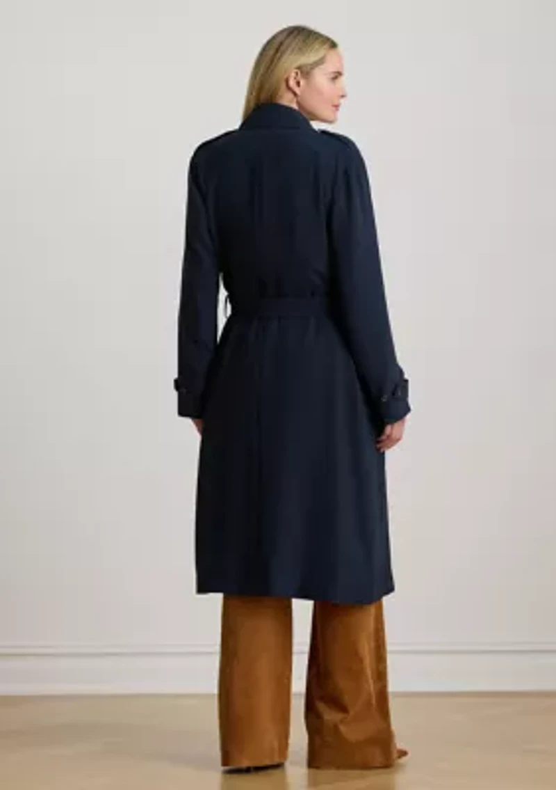 Double-Faced Georgette Wrap Coat