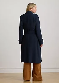 Double-Faced Georgette Wrap Coat