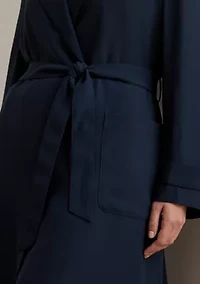 Double-Faced Georgette Wrap Coat