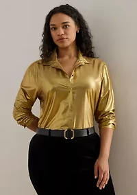 Metallic Chiffon Shirt