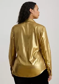 Metallic Chiffon Shirt