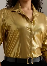 Metallic Chiffon Shirt