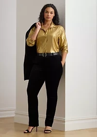 Metallic Chiffon Shirt