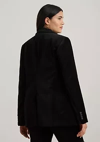 Plus Stretch Velvet Blazer