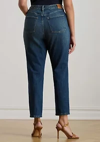 High-Rise Straight Ankle Jeans