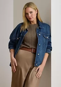 Plus Denim Trucker Jacket