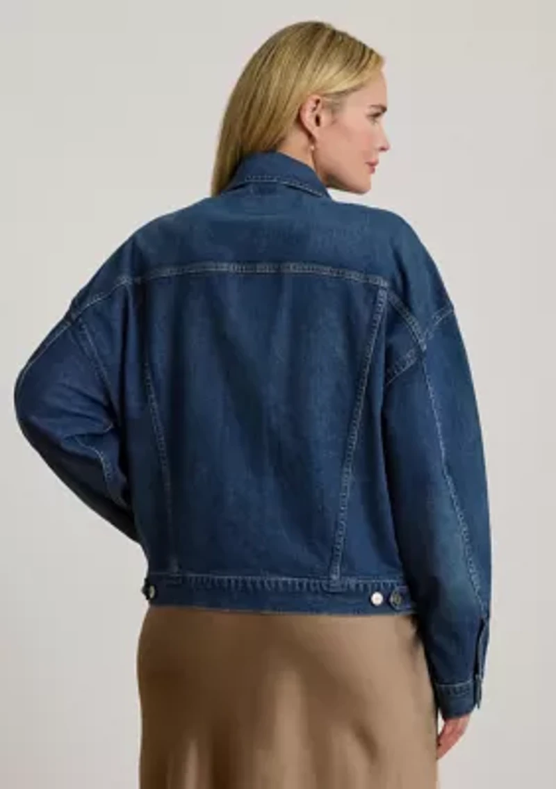 Plus Denim Trucker Jacket