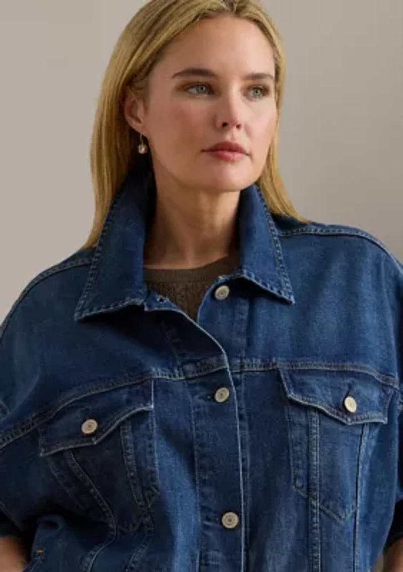 Plus Denim Trucker Jacket