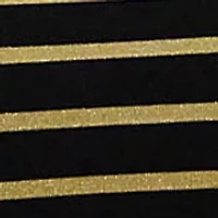 Metallic Striped Boatneck T-Shirt