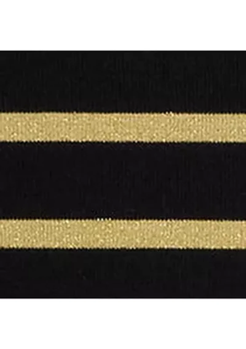 Metallic Striped Boatneck T-Shirt