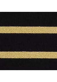 Metallic Striped Boatneck T-Shirt