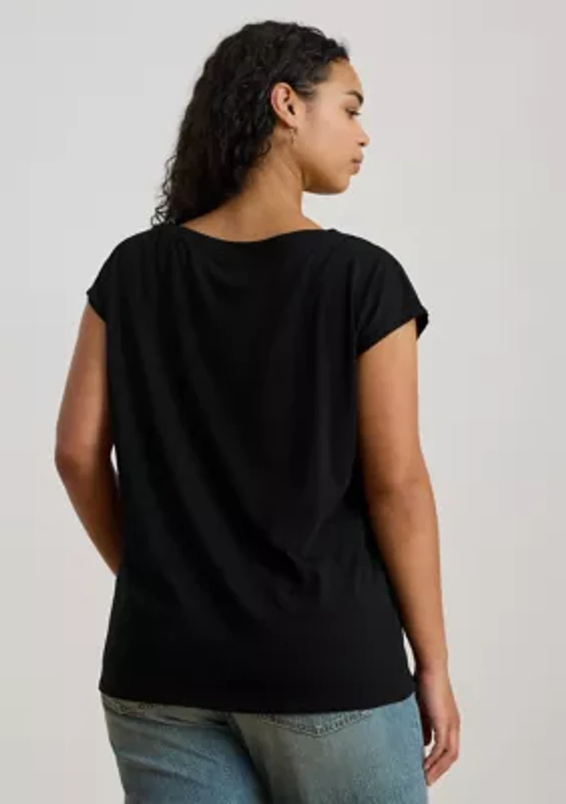 Plus Grieta Sequined-Crest Jersey T-Shirt