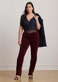 Plus Ruffle-Trim Georgette Blouse