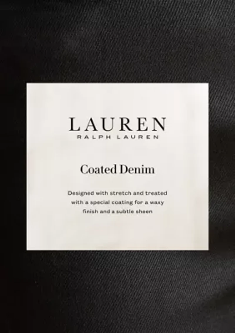 Plus Coated High-Rise Straight Ankle Jeans