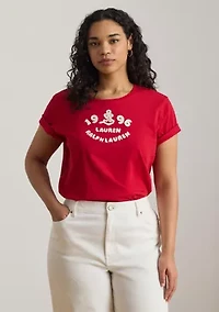 Women's Embroidered-Logo Cotton Jersey T-Shirt