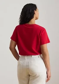 Women's Embroidered-Logo Cotton Jersey T-Shirt