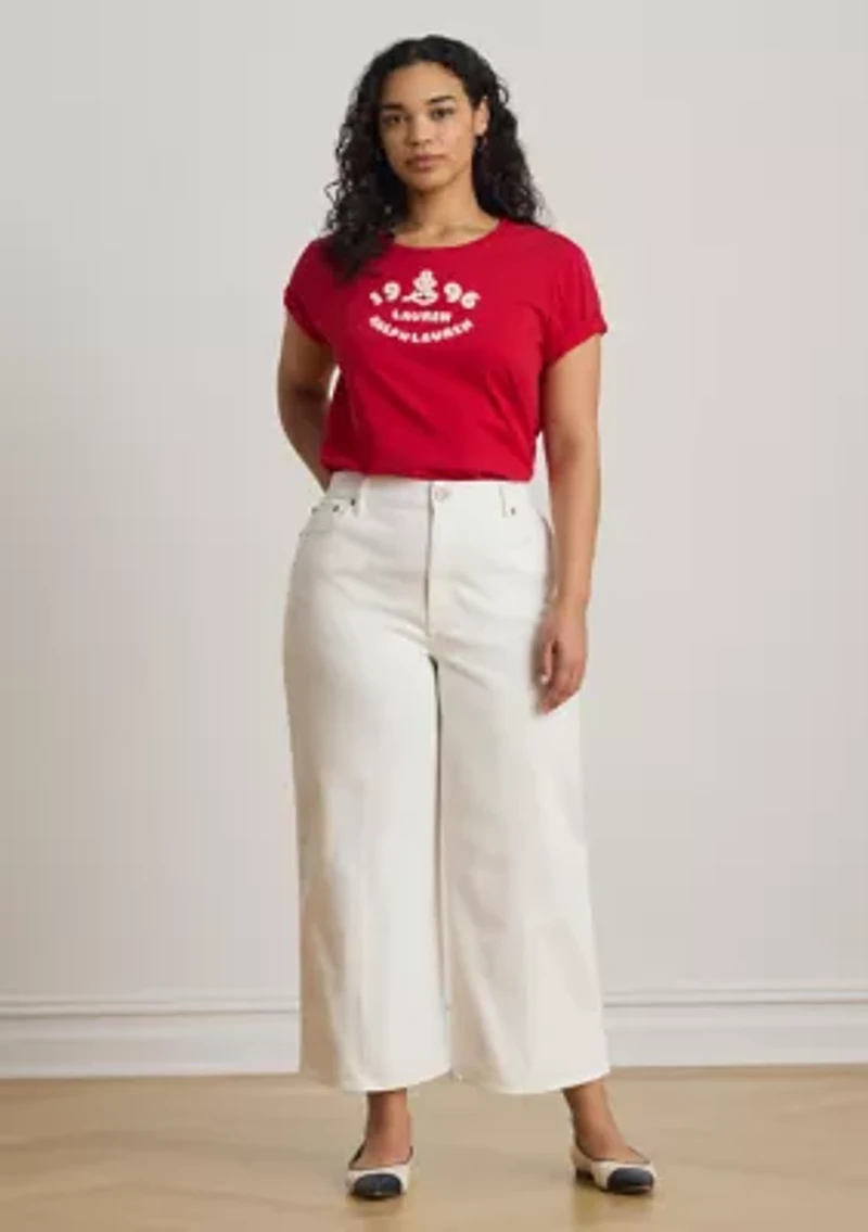 Women's Embroidered-Logo Cotton Jersey T-Shirt