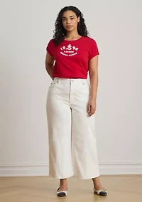Women's Embroidered-Logo Cotton Jersey T-Shirt