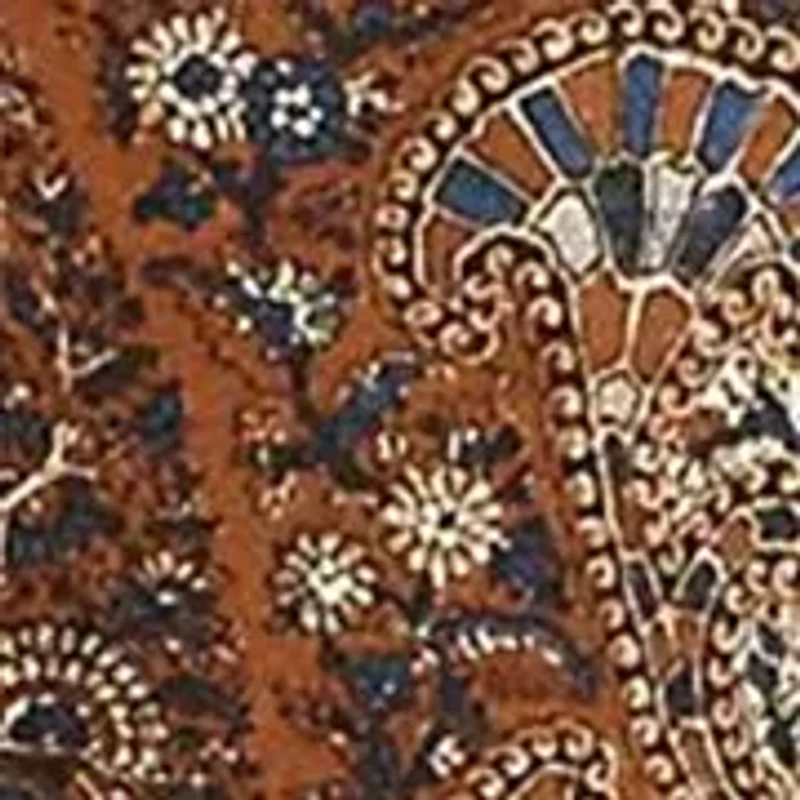 Plus Paisley Crepe Wide-Leg Pants