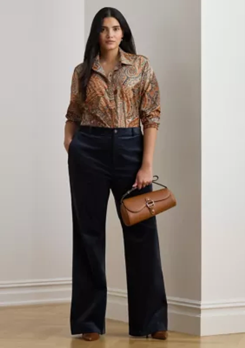 Women's Classic Fit Paisley Crepe Shirt
