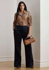 Women's Classic Fit Paisley Crepe Shirt