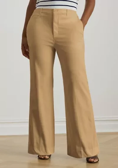 Stretch Cotton Chino Flare Pants