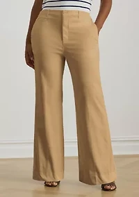 Stretch Cotton Chino Flare Pants