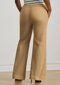 Stretch Cotton Chino Flare Pants