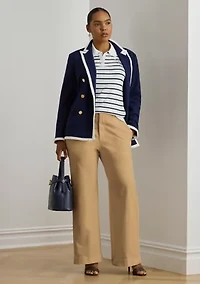 Stretch Cotton Chino Flare Pants