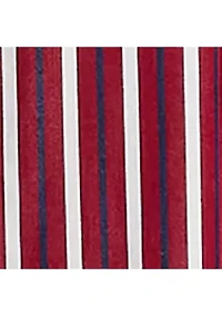 Plus Striped Belted Broadcloth Shirtdress