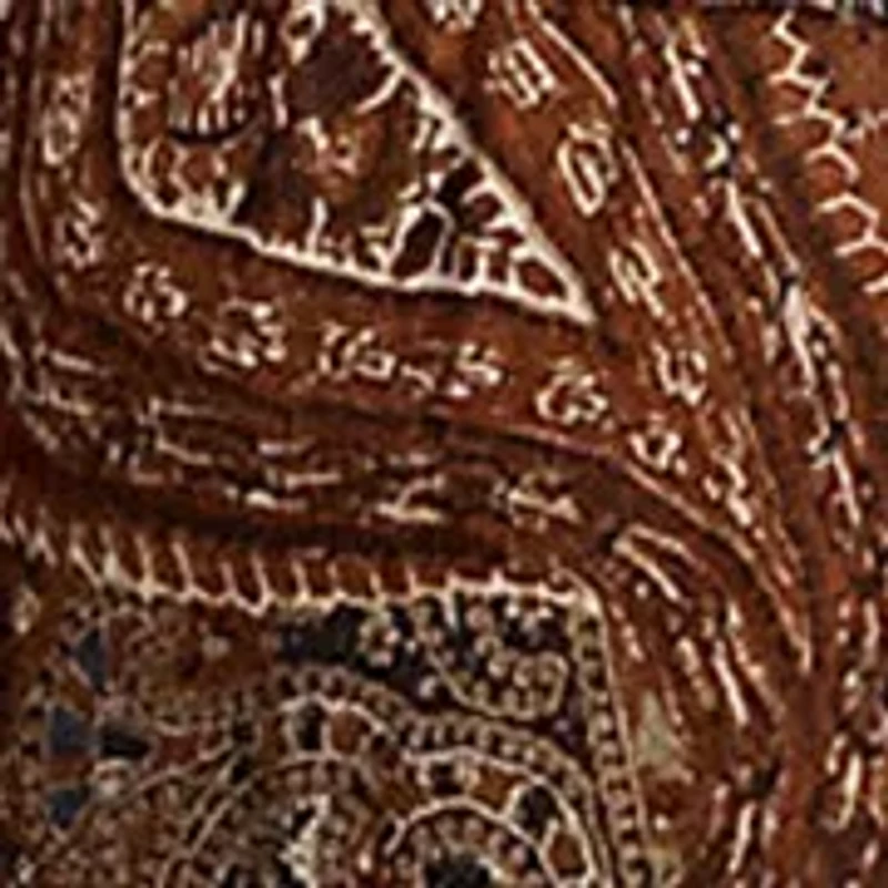 Plus Paisley Belted Crinkle Georgette Dress