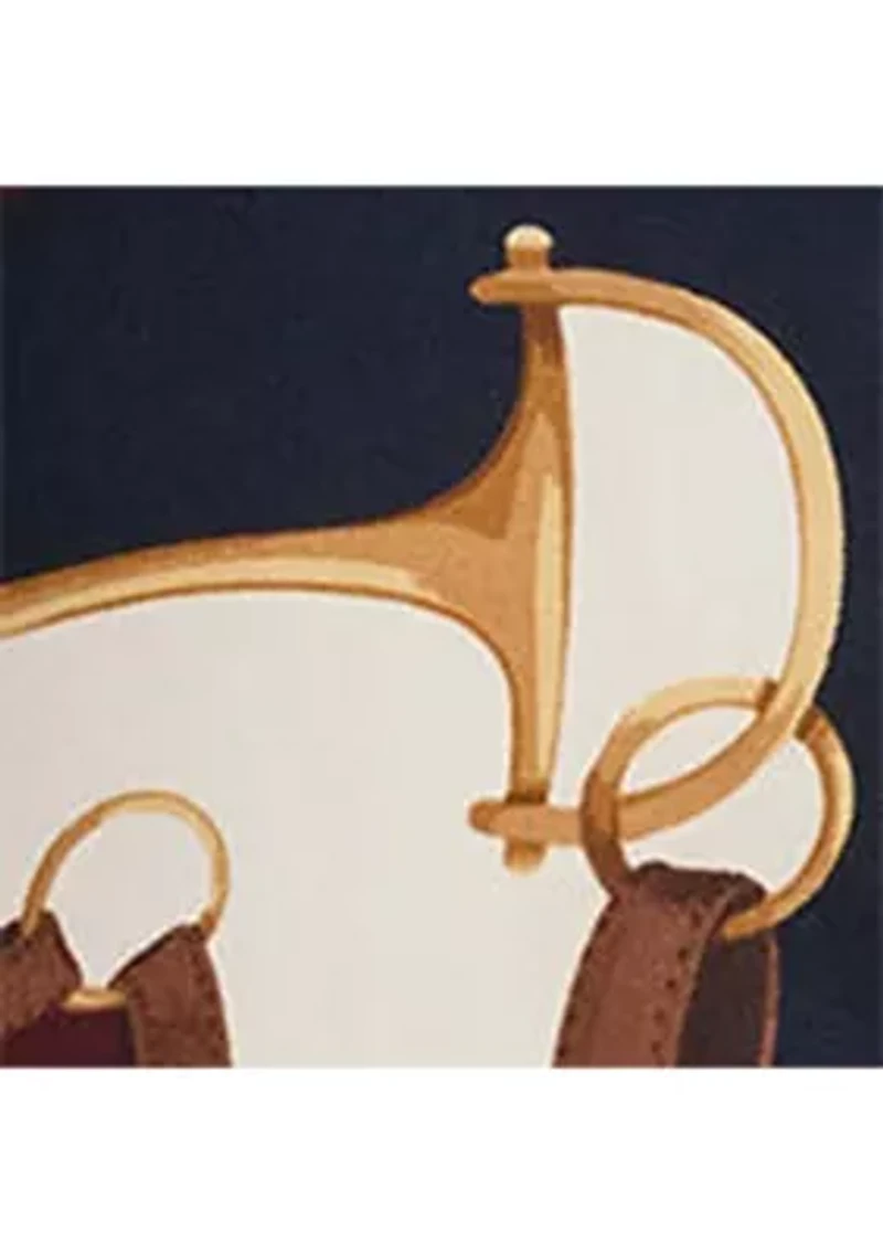 Plus Equestrian-Print Twill Midi Shirtdress