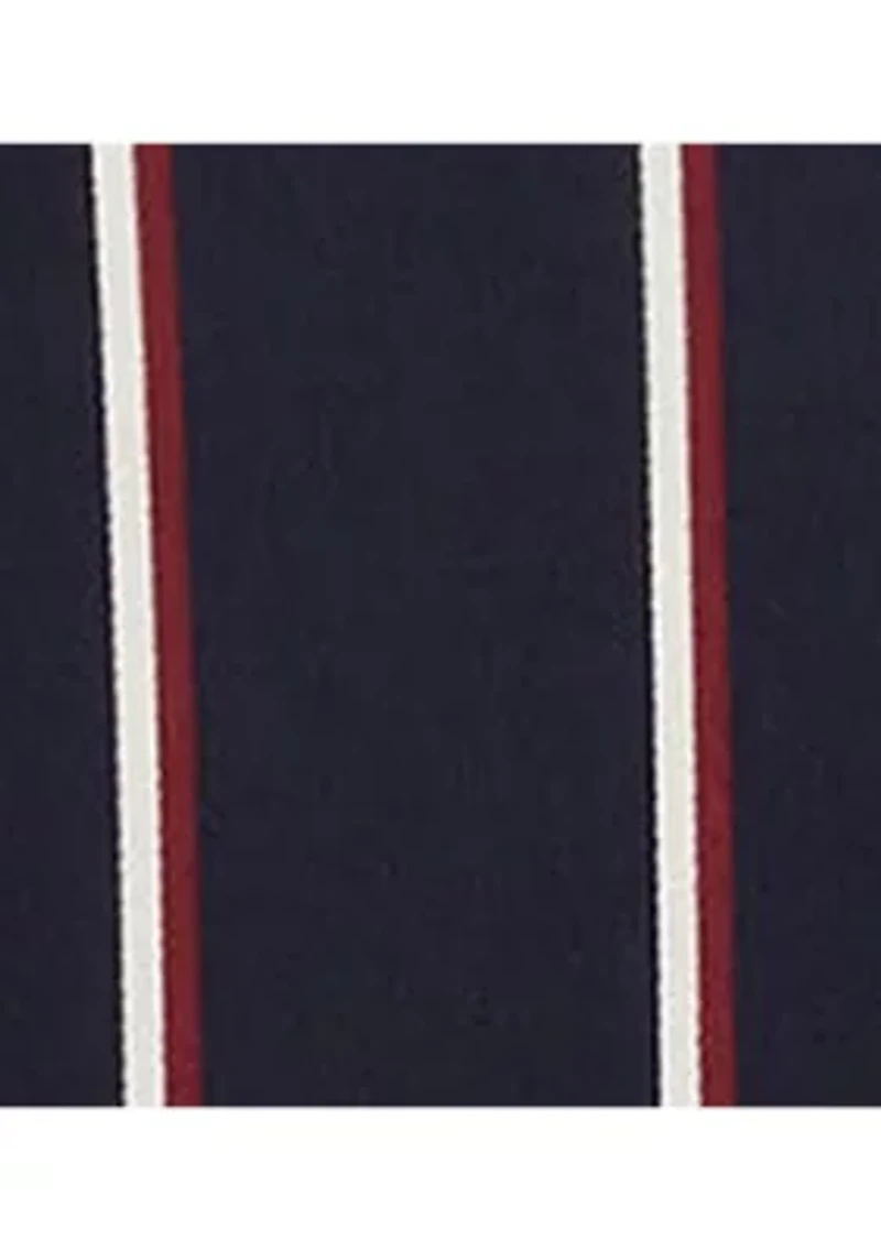 Plus Classic Fit Striped Charmeuse Shirt