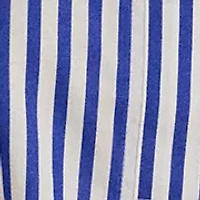 Striped Cotton Broadcloth Cropped Shirt