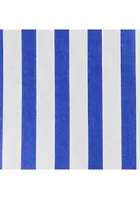 Striped Cotton Broadcloth Cropped Shirt