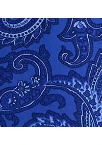 Paisley Crepe Wide-Leg Pant